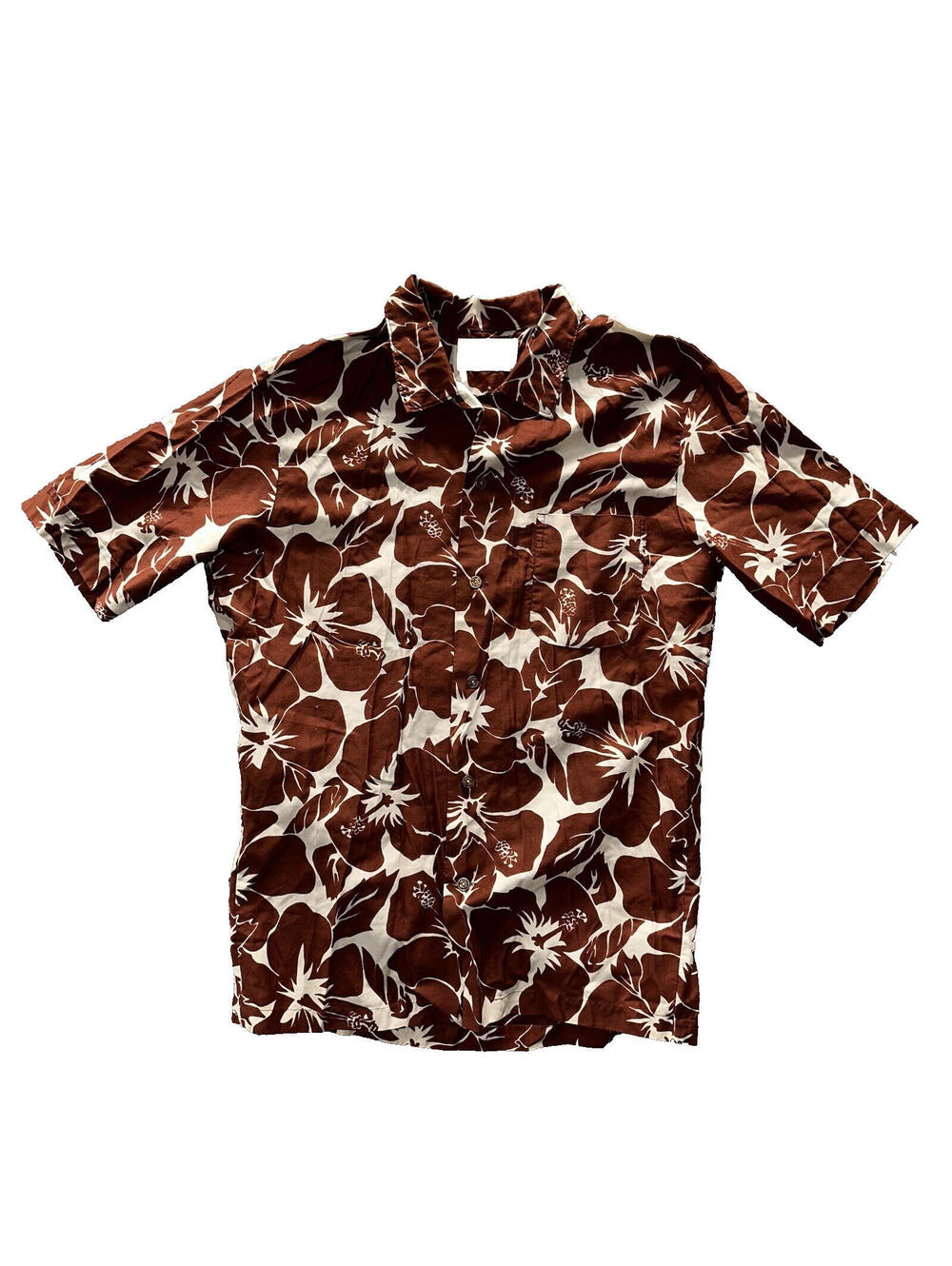 Vintage 50s Hawaiian Aloha Print Shirt Rockabilly Honolulu 60s Button Jantzen